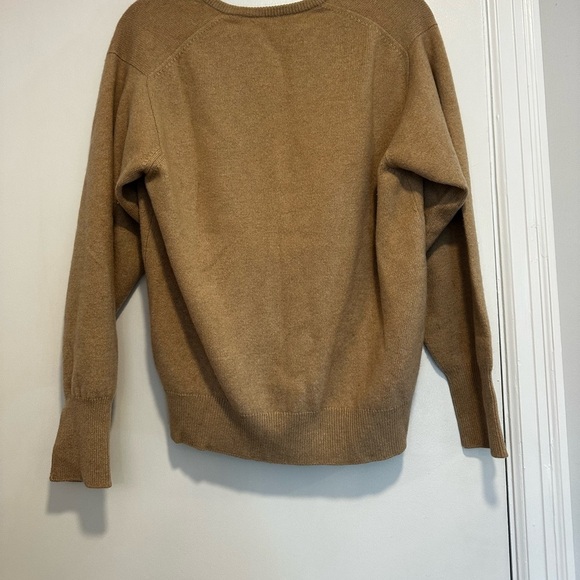 VTG 1950s -70s Mens Trimingham By Bellantyne Tan V-neck 100% Cashmere Sweater. - Picture 2 of 14